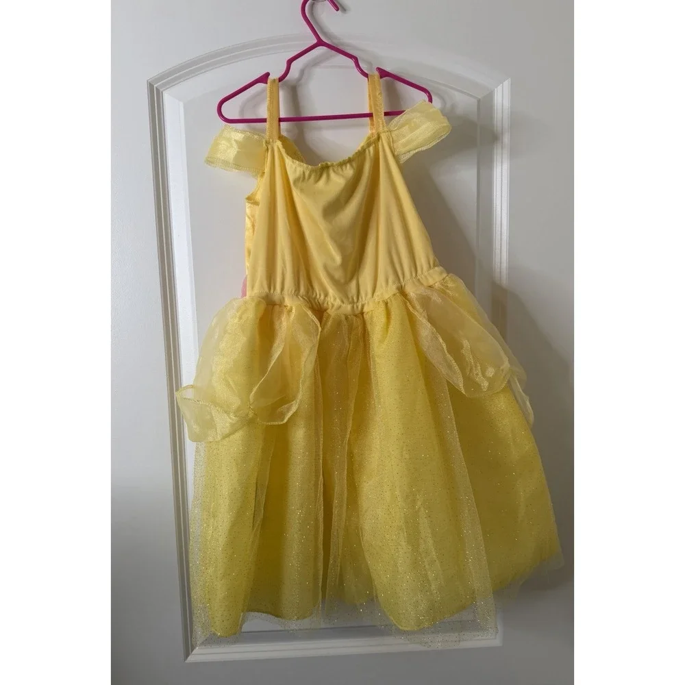 Disney Princess Belle Costume Dress Light Up Play S 4-6X Disney Park Outfit